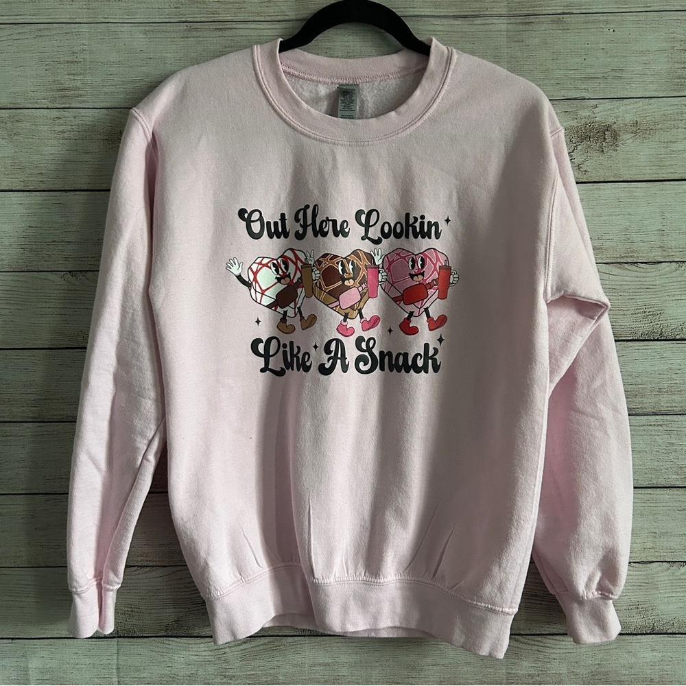 Pink Graphic Valentine Sweatshirt
